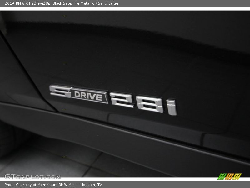 Black Sapphire Metallic / Sand Beige 2014 BMW X1 sDrive28i