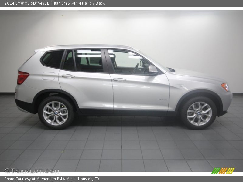 Titanium Silver Metallic / Black 2014 BMW X3 xDrive35i
