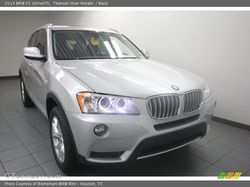 Titanium Silver Metallic / Black 2014 BMW X3 xDrive35i