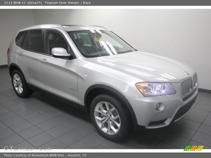 Titanium Silver Metallic / Black 2014 BMW X3 xDrive35i