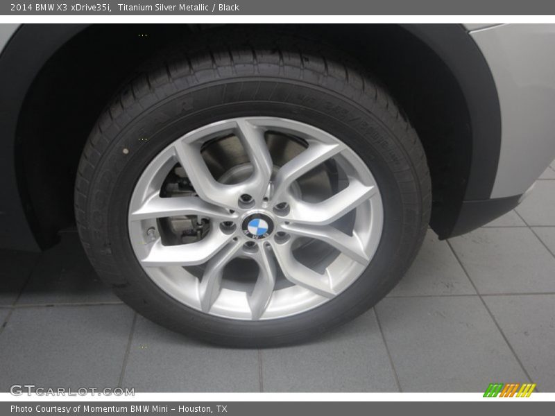Titanium Silver Metallic / Black 2014 BMW X3 xDrive35i