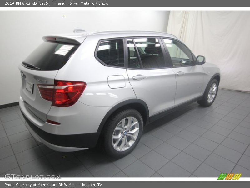 Titanium Silver Metallic / Black 2014 BMW X3 xDrive35i