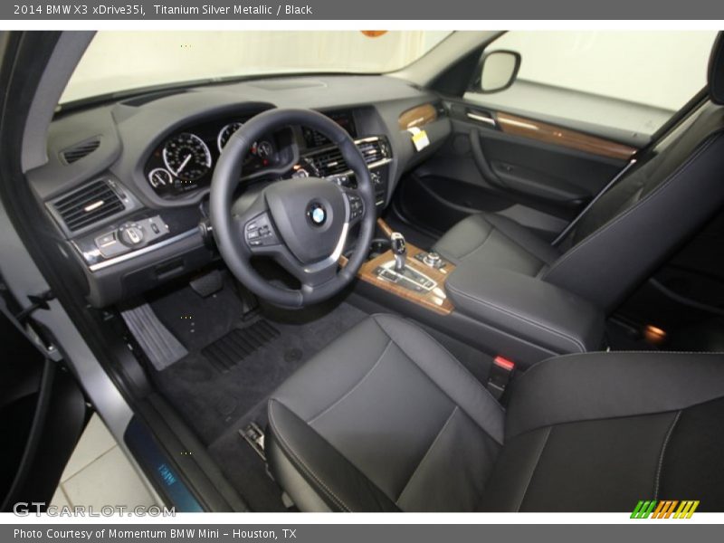 Titanium Silver Metallic / Black 2014 BMW X3 xDrive35i
