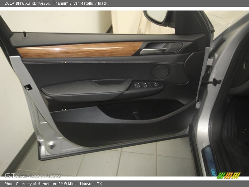 Titanium Silver Metallic / Black 2014 BMW X3 xDrive35i