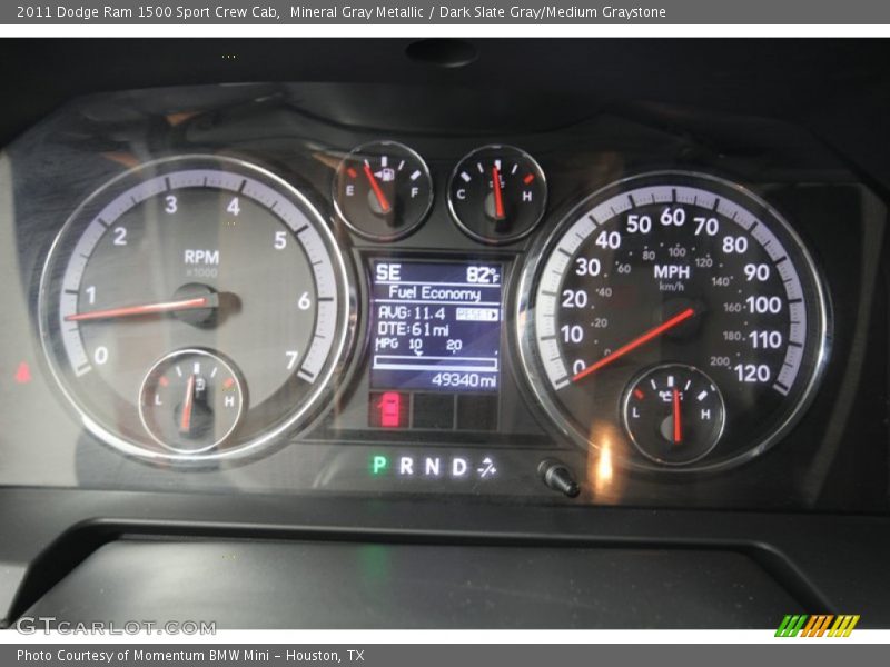 Mineral Gray Metallic / Dark Slate Gray/Medium Graystone 2011 Dodge Ram 1500 Sport Crew Cab