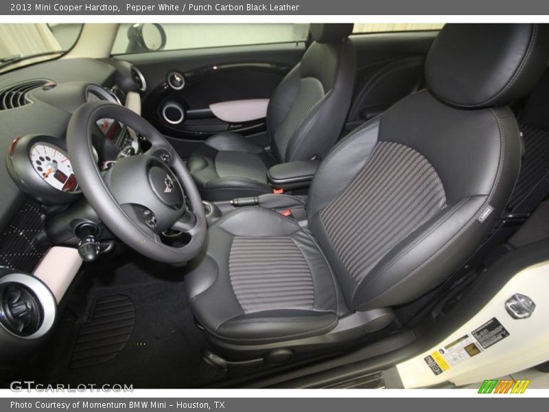 Pepper White / Punch Carbon Black Leather 2013 Mini Cooper Hardtop