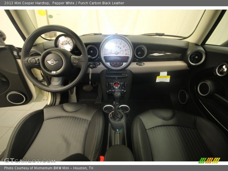 Pepper White / Punch Carbon Black Leather 2013 Mini Cooper Hardtop