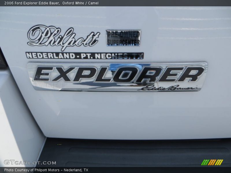 Oxford White / Camel 2006 Ford Explorer Eddie Bauer