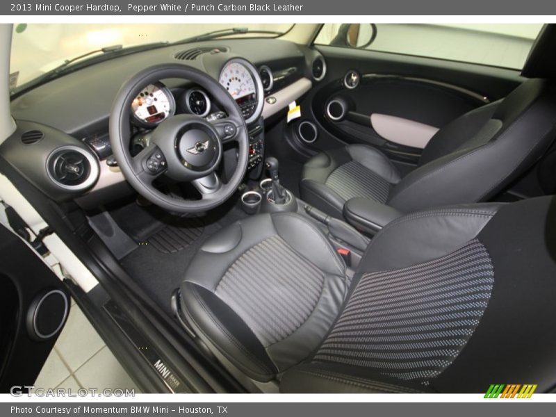 Pepper White / Punch Carbon Black Leather 2013 Mini Cooper Hardtop