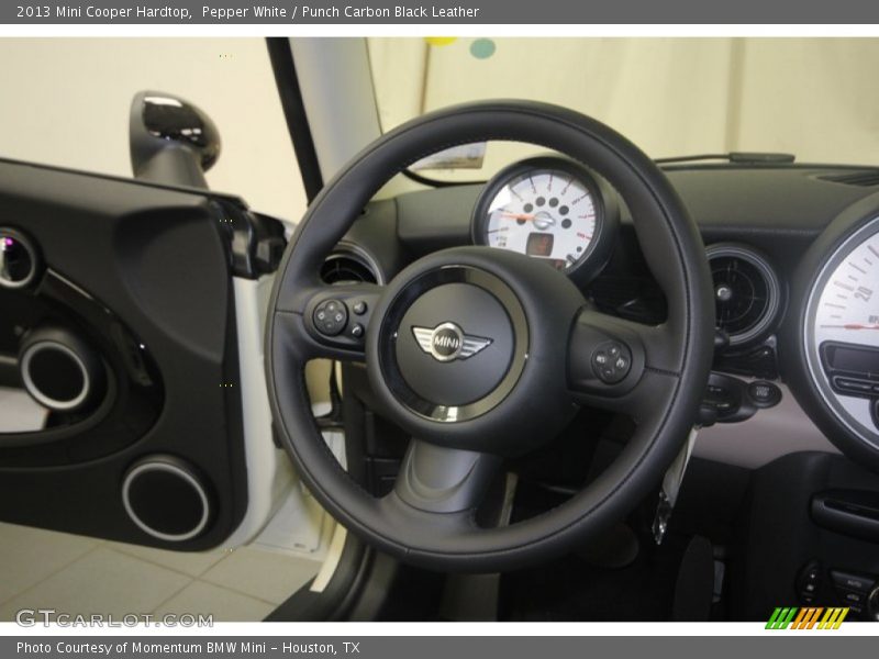 Pepper White / Punch Carbon Black Leather 2013 Mini Cooper Hardtop
