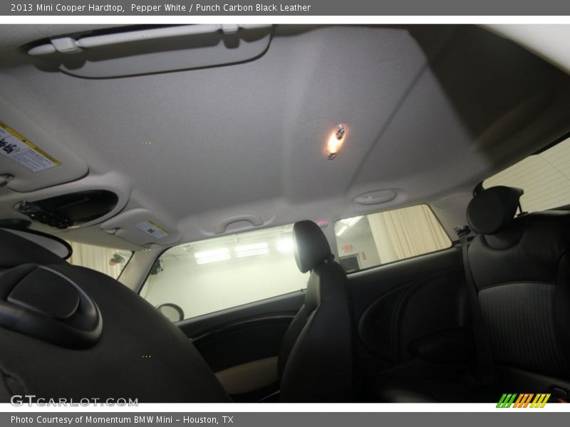 Pepper White / Punch Carbon Black Leather 2013 Mini Cooper Hardtop