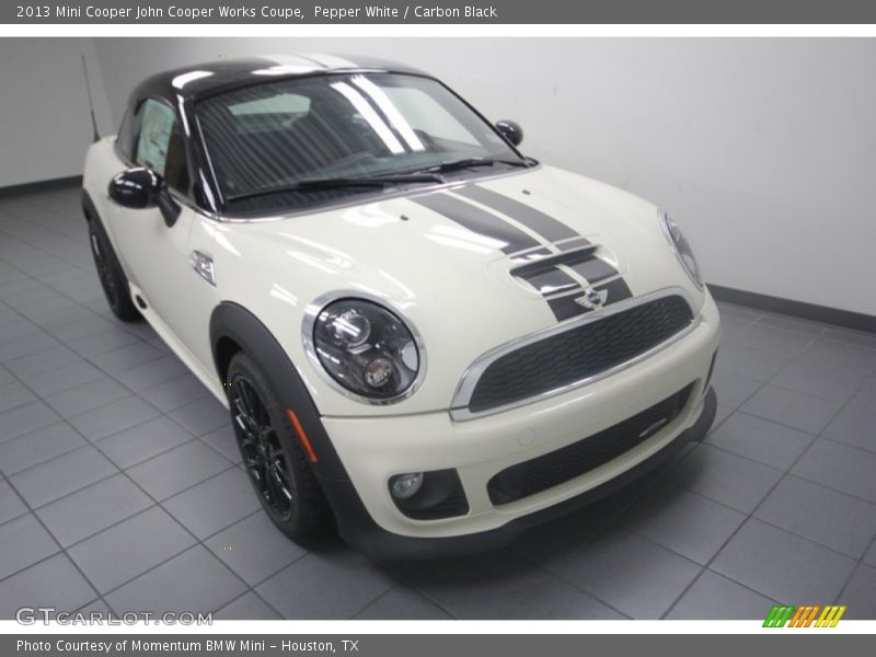 Pepper White / Carbon Black 2013 Mini Cooper John Cooper Works Coupe