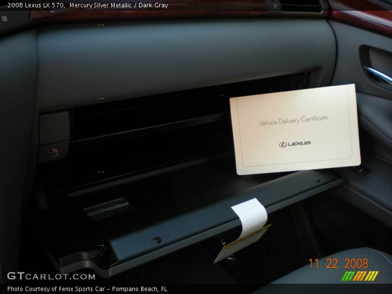 Mercury Silver Metallic / Dark Gray 2008 Lexus LX 570
