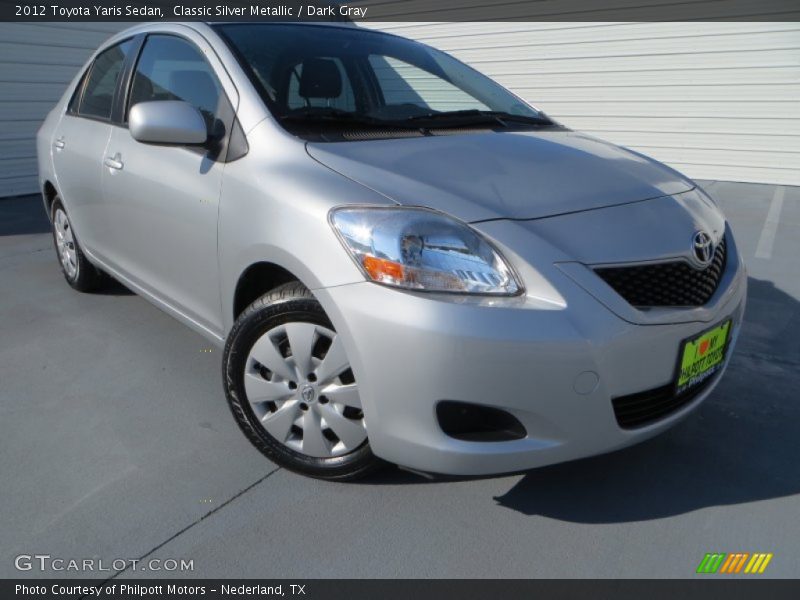 Classic Silver Metallic / Dark Gray 2012 Toyota Yaris Sedan