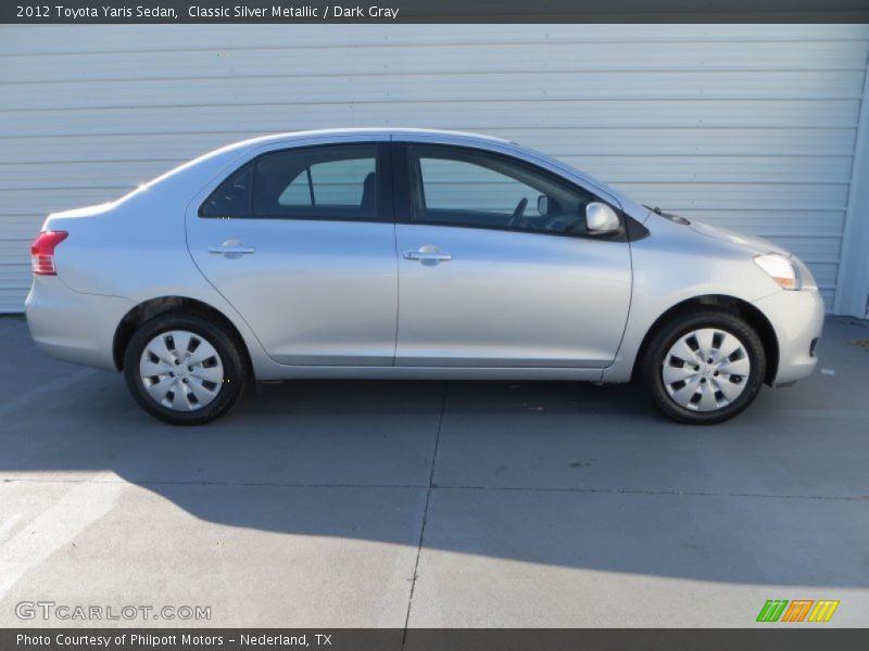 Classic Silver Metallic / Dark Gray 2012 Toyota Yaris Sedan