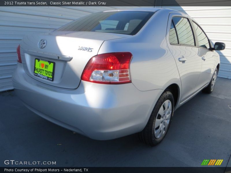 Classic Silver Metallic / Dark Gray 2012 Toyota Yaris Sedan