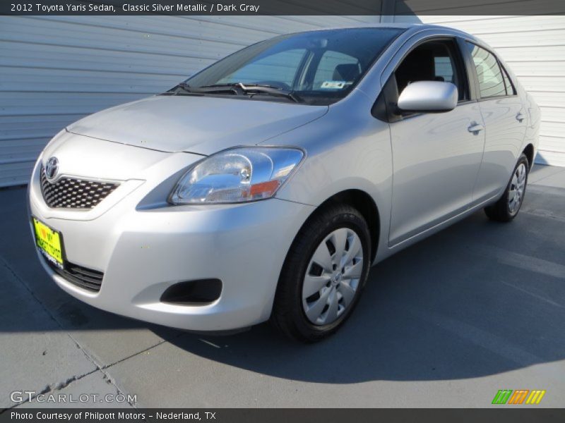 Classic Silver Metallic / Dark Gray 2012 Toyota Yaris Sedan