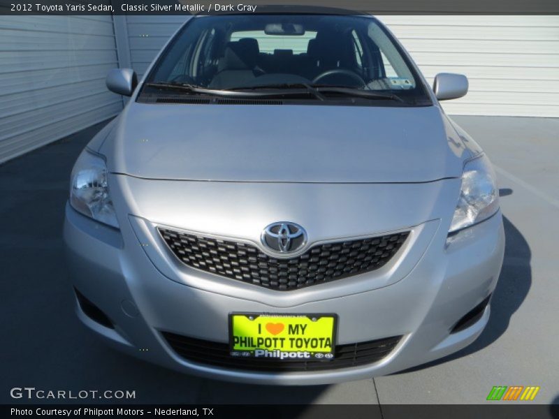 Classic Silver Metallic / Dark Gray 2012 Toyota Yaris Sedan