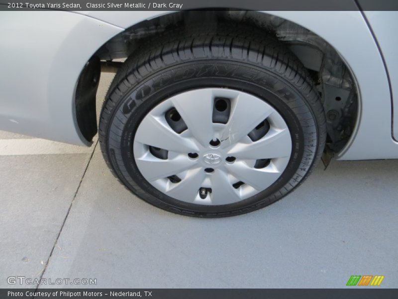 Classic Silver Metallic / Dark Gray 2012 Toyota Yaris Sedan