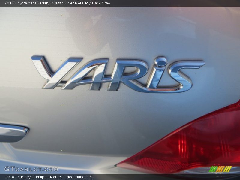 Classic Silver Metallic / Dark Gray 2012 Toyota Yaris Sedan