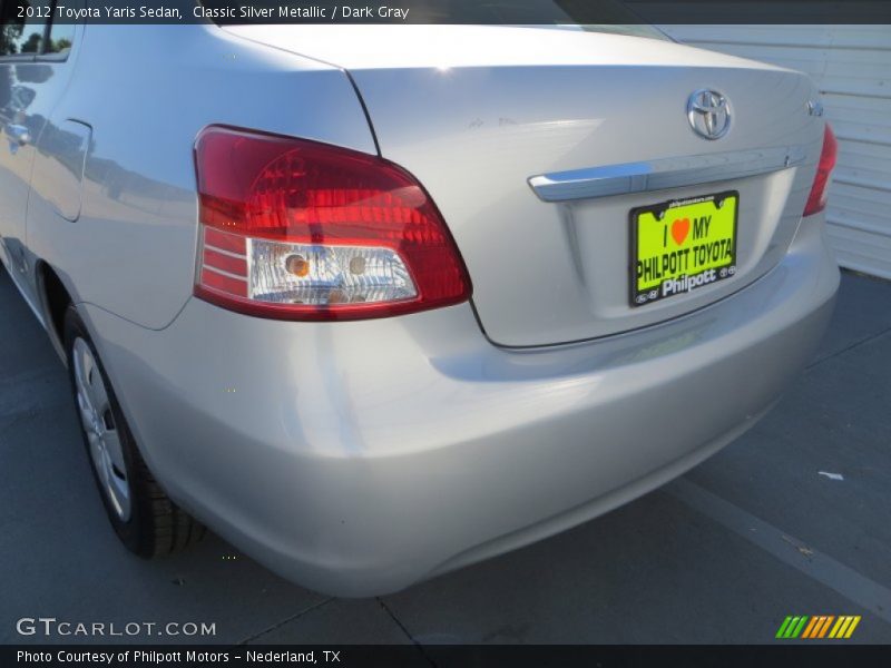 Classic Silver Metallic / Dark Gray 2012 Toyota Yaris Sedan