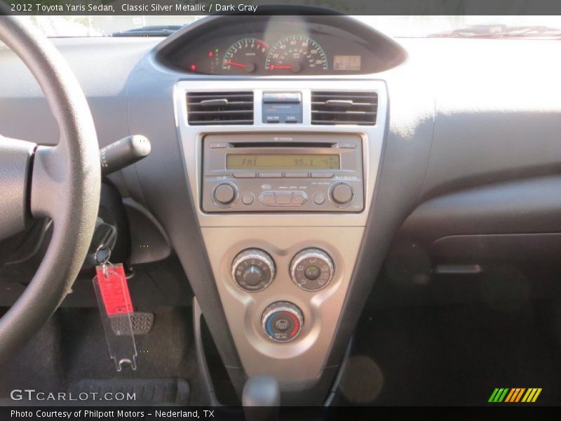 Classic Silver Metallic / Dark Gray 2012 Toyota Yaris Sedan