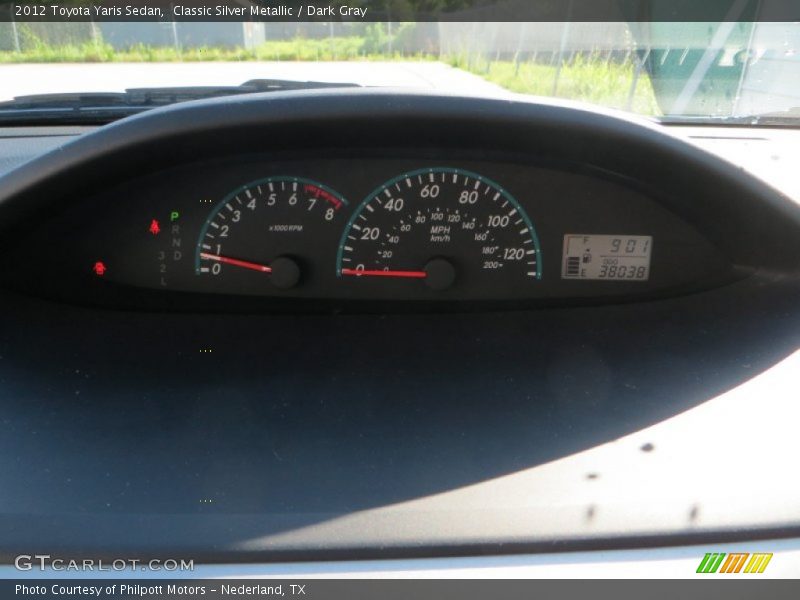 Classic Silver Metallic / Dark Gray 2012 Toyota Yaris Sedan