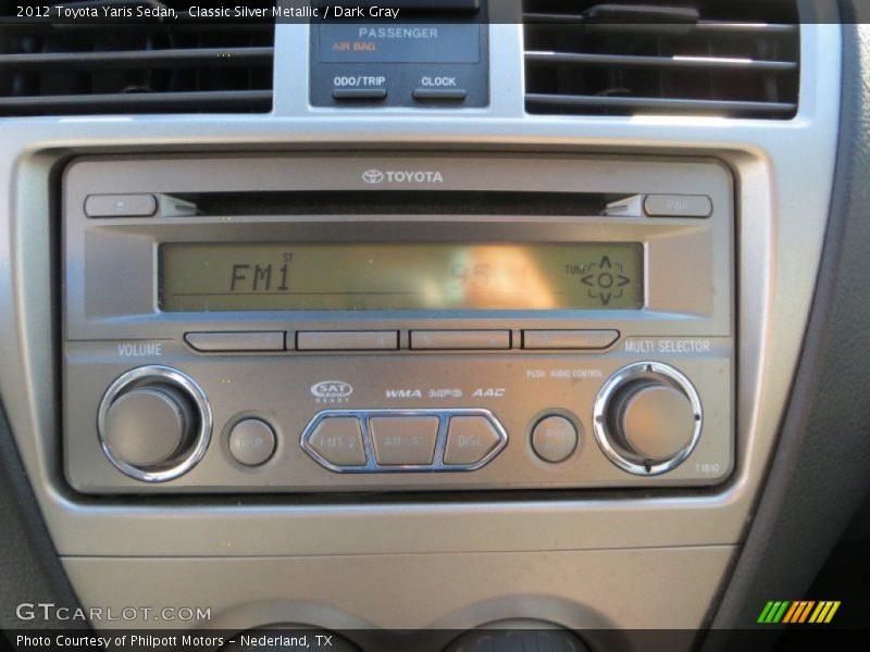 Classic Silver Metallic / Dark Gray 2012 Toyota Yaris Sedan