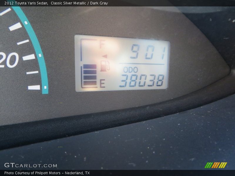 Classic Silver Metallic / Dark Gray 2012 Toyota Yaris Sedan