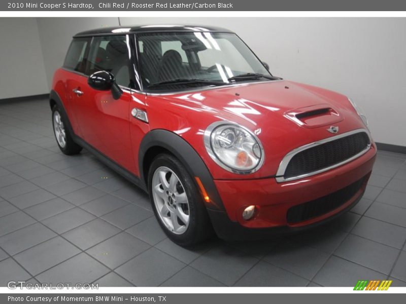 Chili Red / Rooster Red Leather/Carbon Black 2010 Mini Cooper S Hardtop