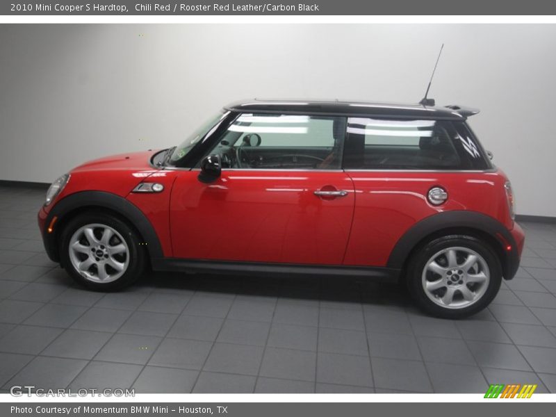 Chili Red / Rooster Red Leather/Carbon Black 2010 Mini Cooper S Hardtop