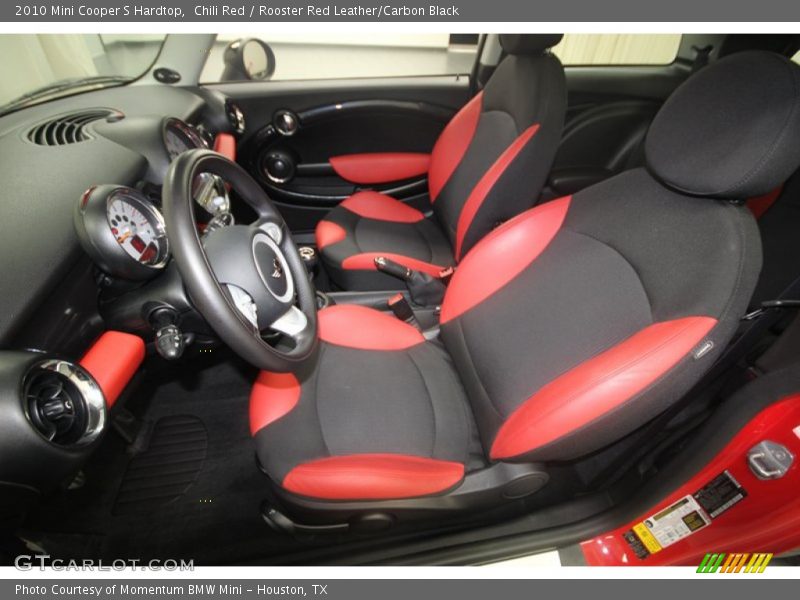 Chili Red / Rooster Red Leather/Carbon Black 2010 Mini Cooper S Hardtop