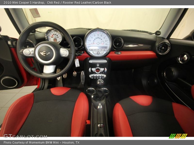 Chili Red / Rooster Red Leather/Carbon Black 2010 Mini Cooper S Hardtop