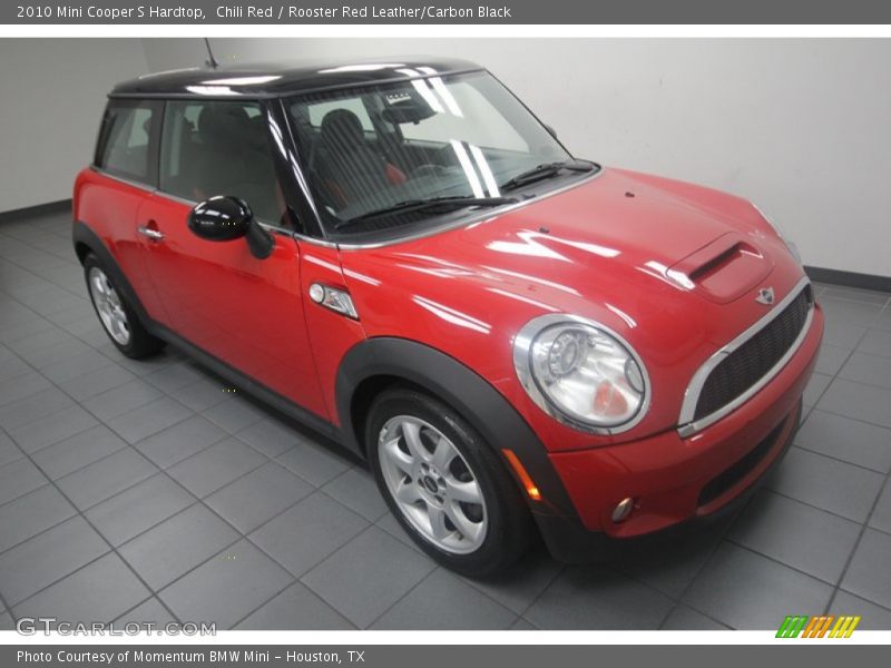 Chili Red / Rooster Red Leather/Carbon Black 2010 Mini Cooper S Hardtop
