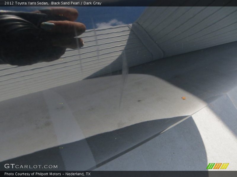 Black Sand Pearl / Dark Gray 2012 Toyota Yaris Sedan