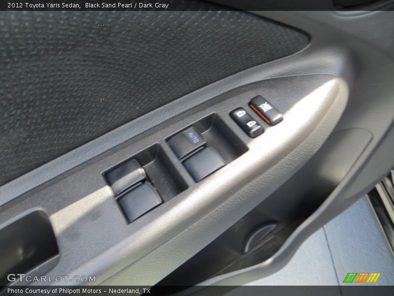 Black Sand Pearl / Dark Gray 2012 Toyota Yaris Sedan