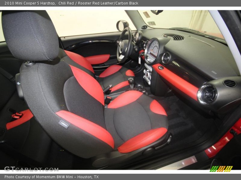 Chili Red / Rooster Red Leather/Carbon Black 2010 Mini Cooper S Hardtop