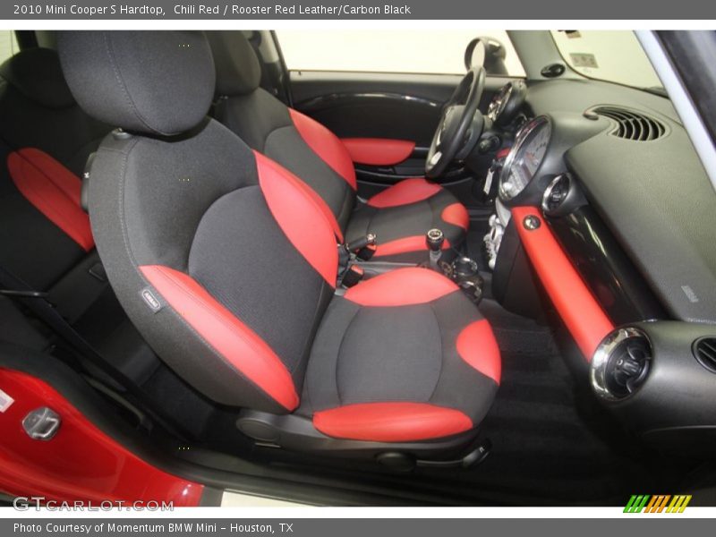 Chili Red / Rooster Red Leather/Carbon Black 2010 Mini Cooper S Hardtop