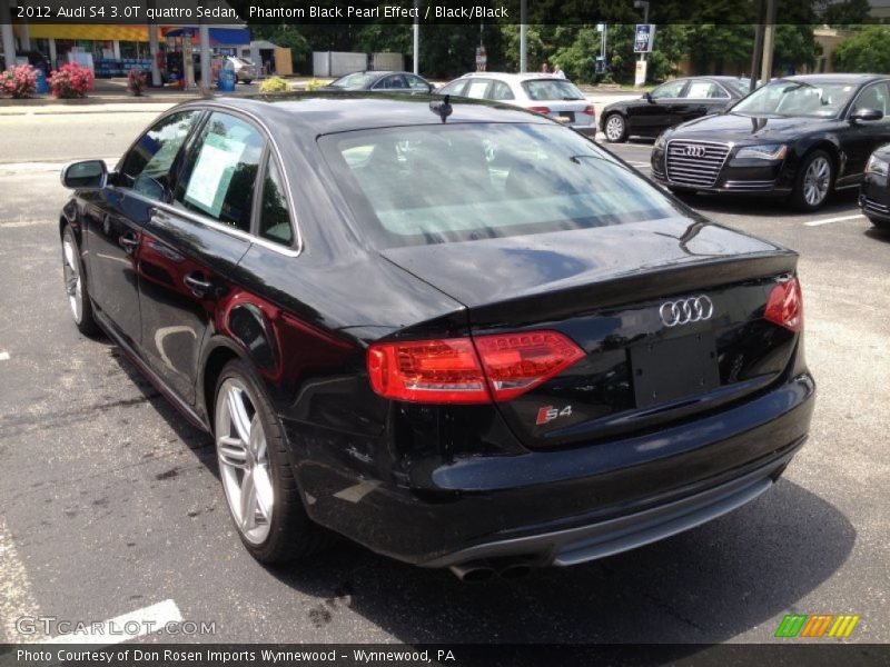 Phantom Black Pearl Effect / Black/Black 2012 Audi S4 3.0T quattro Sedan