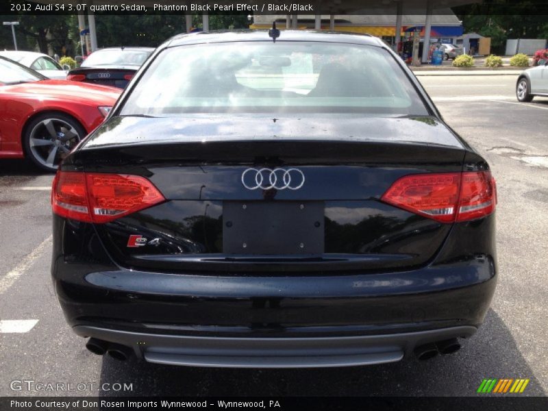 Phantom Black Pearl Effect / Black/Black 2012 Audi S4 3.0T quattro Sedan