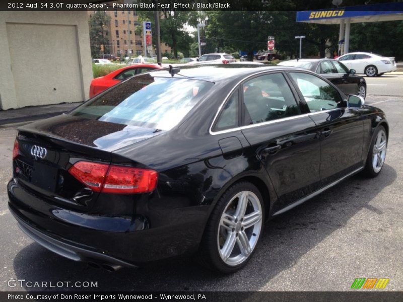 Phantom Black Pearl Effect / Black/Black 2012 Audi S4 3.0T quattro Sedan