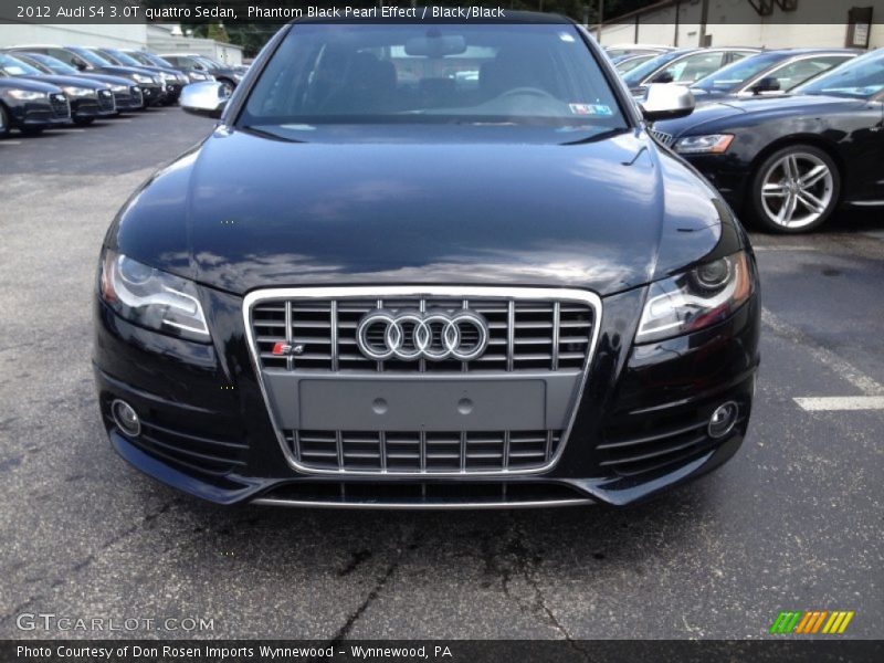 Phantom Black Pearl Effect / Black/Black 2012 Audi S4 3.0T quattro Sedan