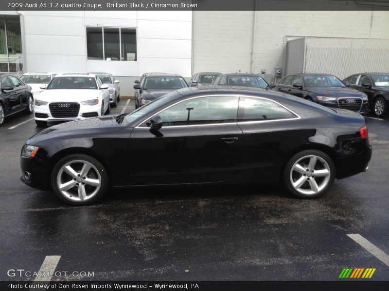 Brilliant Black / Cinnamon Brown 2009 Audi A5 3.2 quattro Coupe