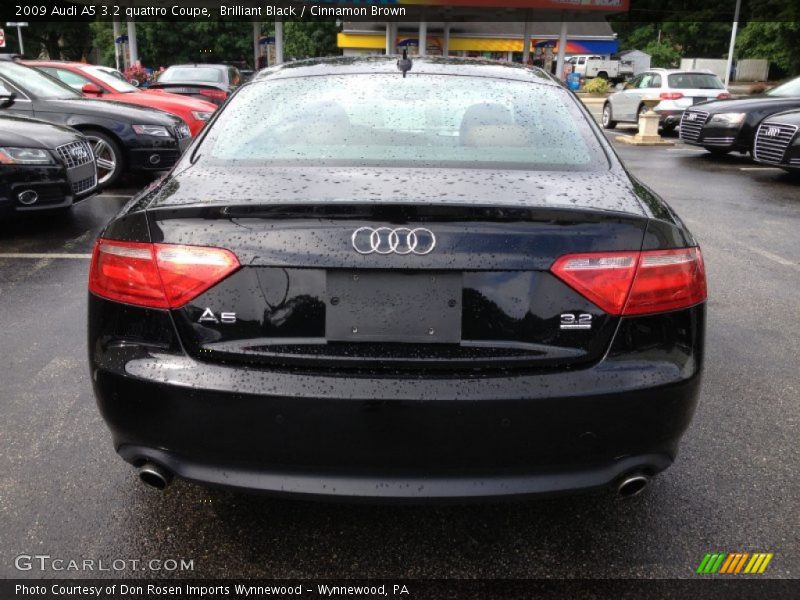 Brilliant Black / Cinnamon Brown 2009 Audi A5 3.2 quattro Coupe