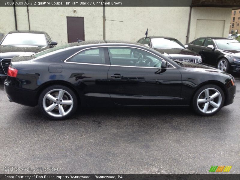 Brilliant Black / Cinnamon Brown 2009 Audi A5 3.2 quattro Coupe