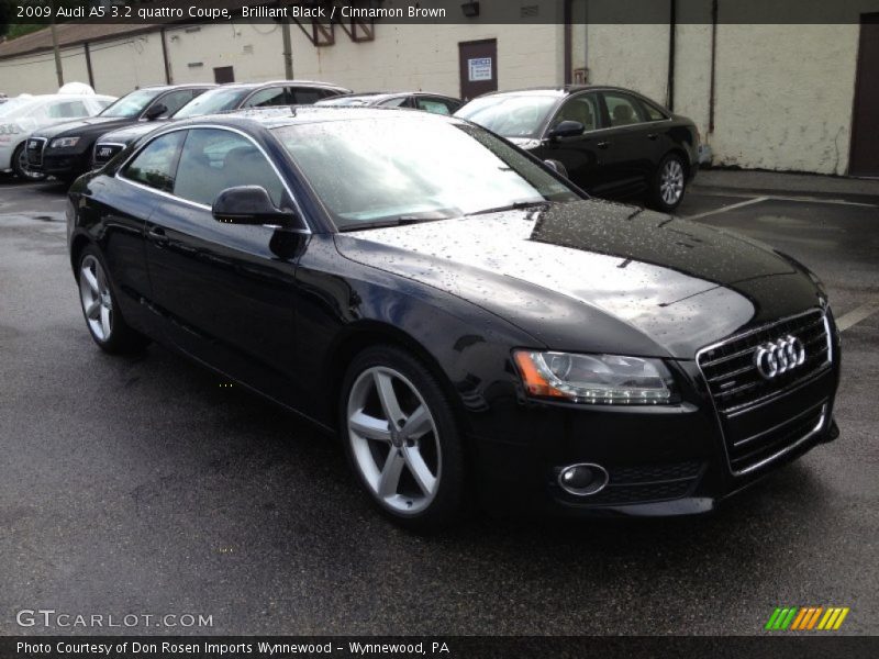 Brilliant Black / Cinnamon Brown 2009 Audi A5 3.2 quattro Coupe