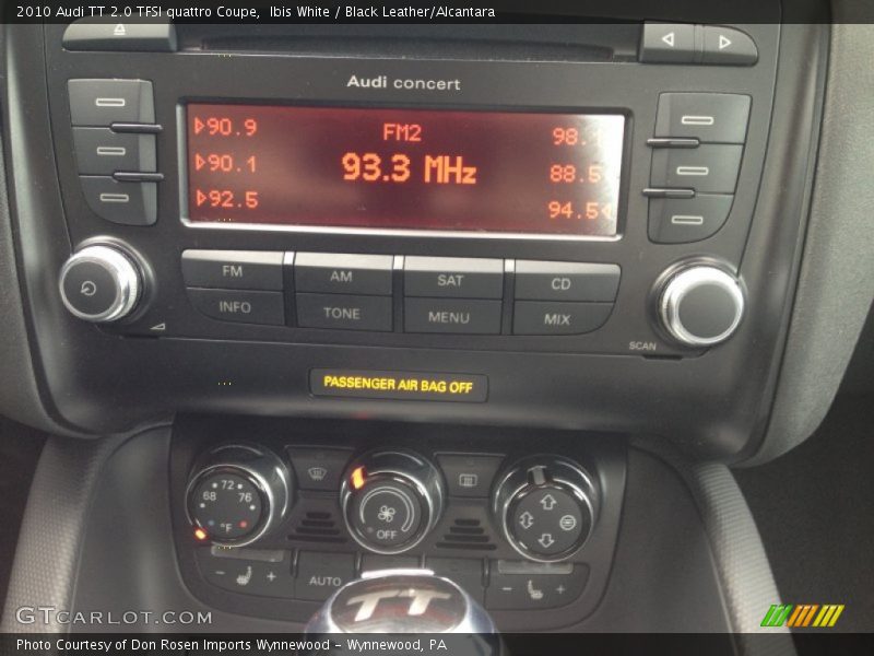 Controls of 2010 TT 2.0 TFSI quattro Coupe