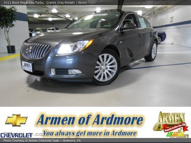 Granite Gray Metallic / Ebony 2011 Buick Regal CXL Turbo