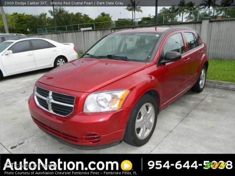 Inferno Red Crystal Pearl / Dark Slate Gray 2009 Dodge Caliber SXT