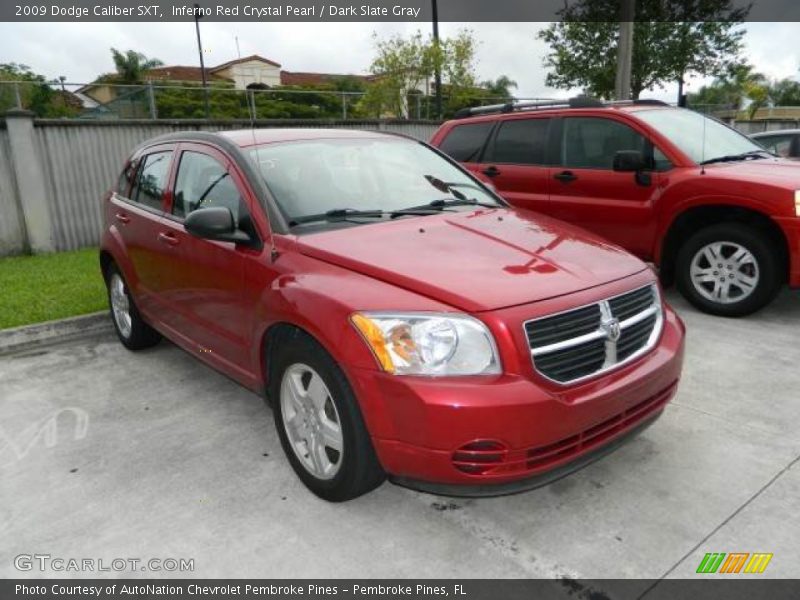 Inferno Red Crystal Pearl / Dark Slate Gray 2009 Dodge Caliber SXT